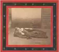 Free download [La Comtesse Reclining in Dark Dress with Chain Around Neck] free photo or picture to be edited with GIMP online image editor